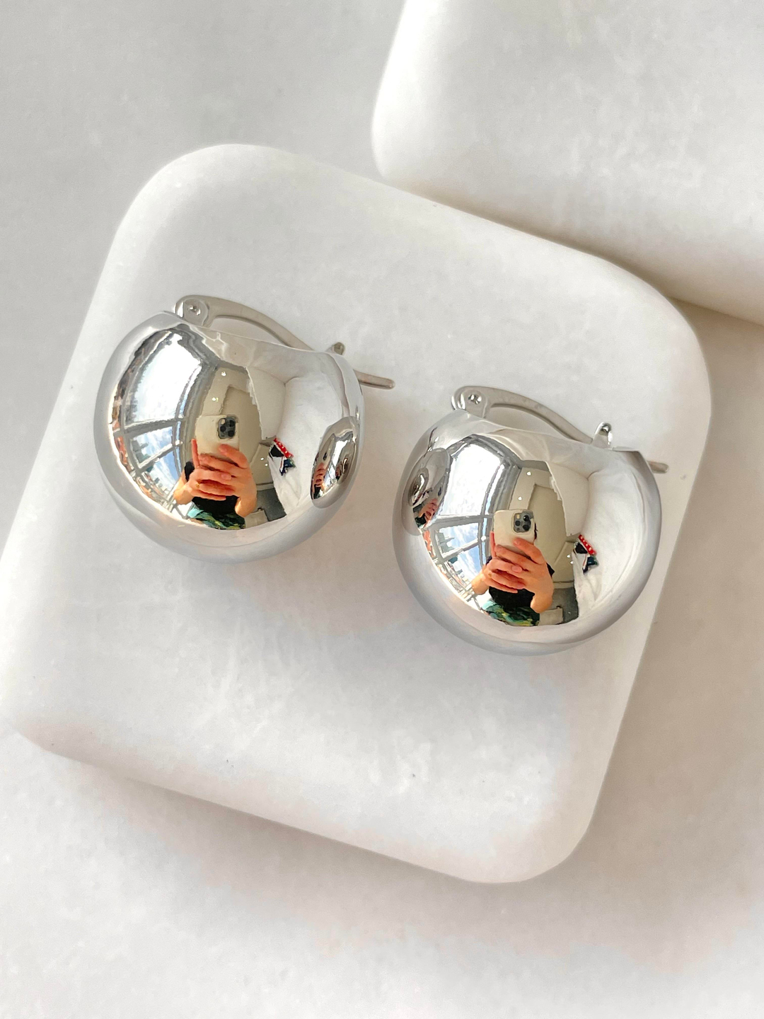 Altın Kaplama Top Sepet Küpe Gümüş