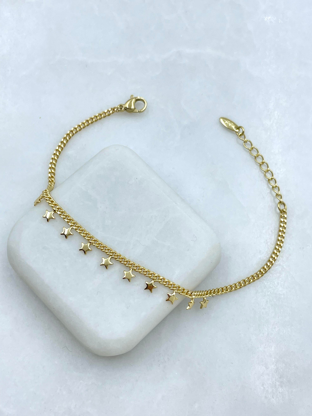 Özel Seri Yıldız Model Zincir Bileklik Gold