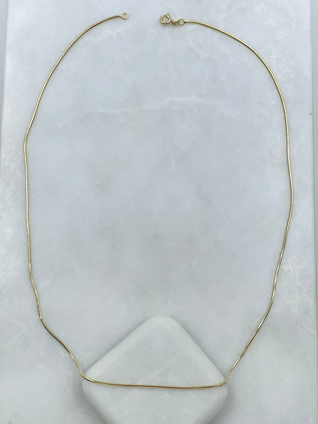 Özel Seri Minimal Yılan Zincir Kolye 50 cm Gold