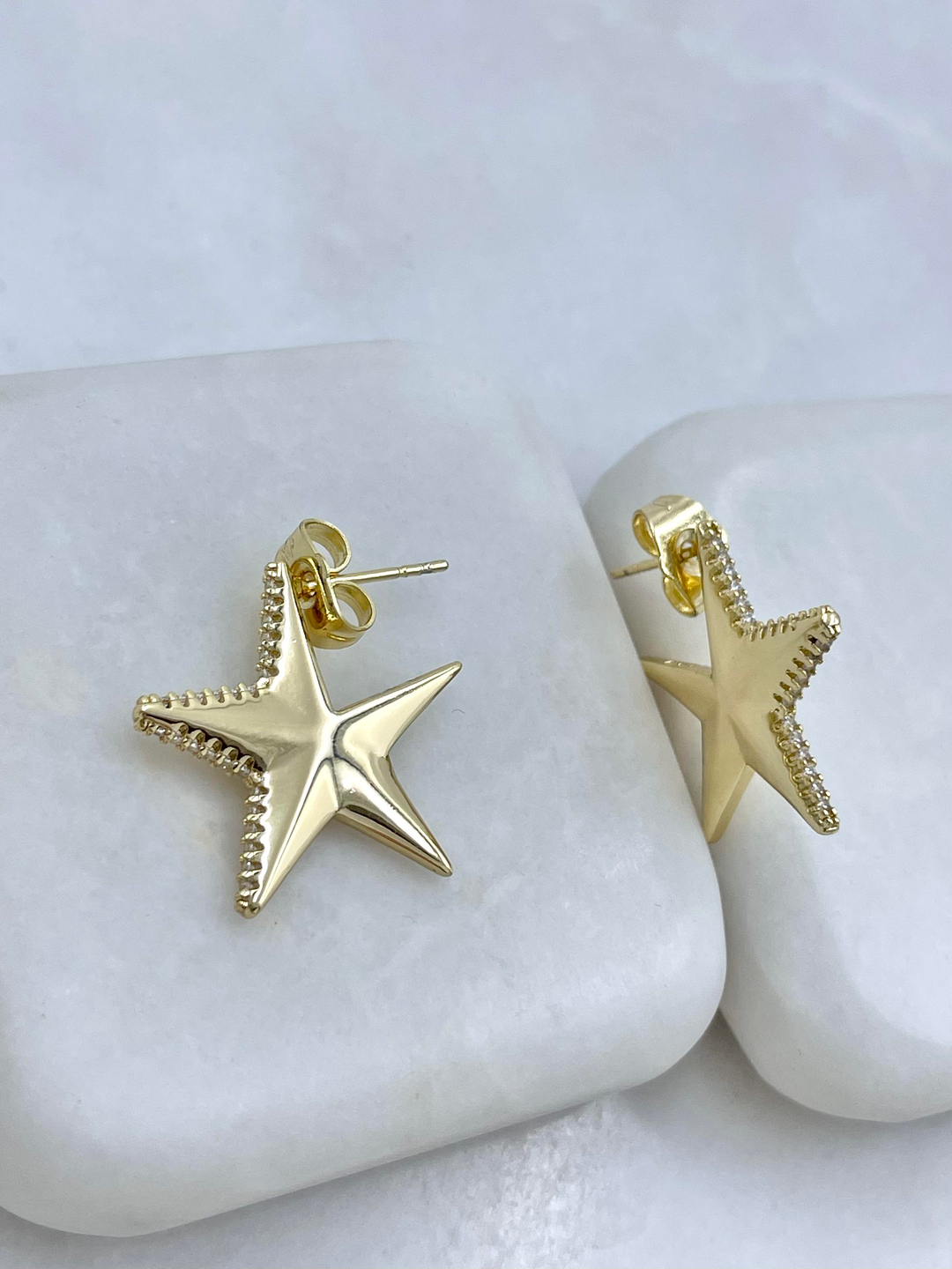 Özel Seri Zirkon Taşlı Yıldız Küpe