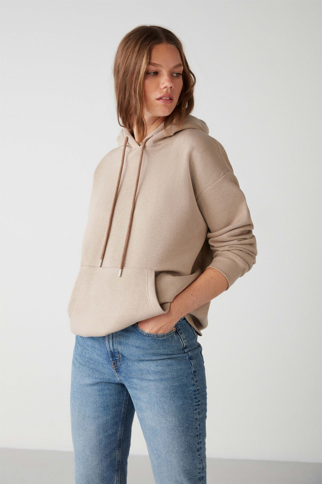 ADEL Örme Relaxed Bej  Sweatshirt