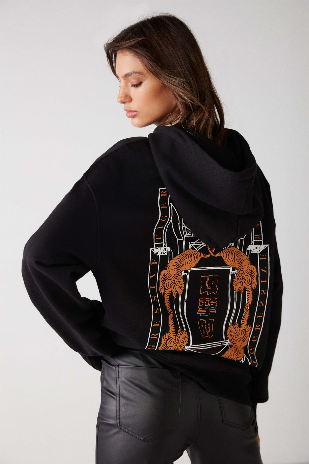 AGNESE Örme Oversize Siyah  Sweatshirt