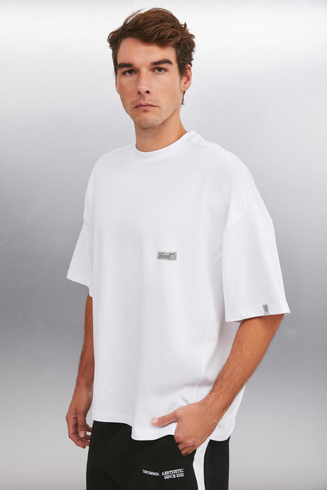 ALVARO Basic Regular Beyaz Tekli T-Shirt