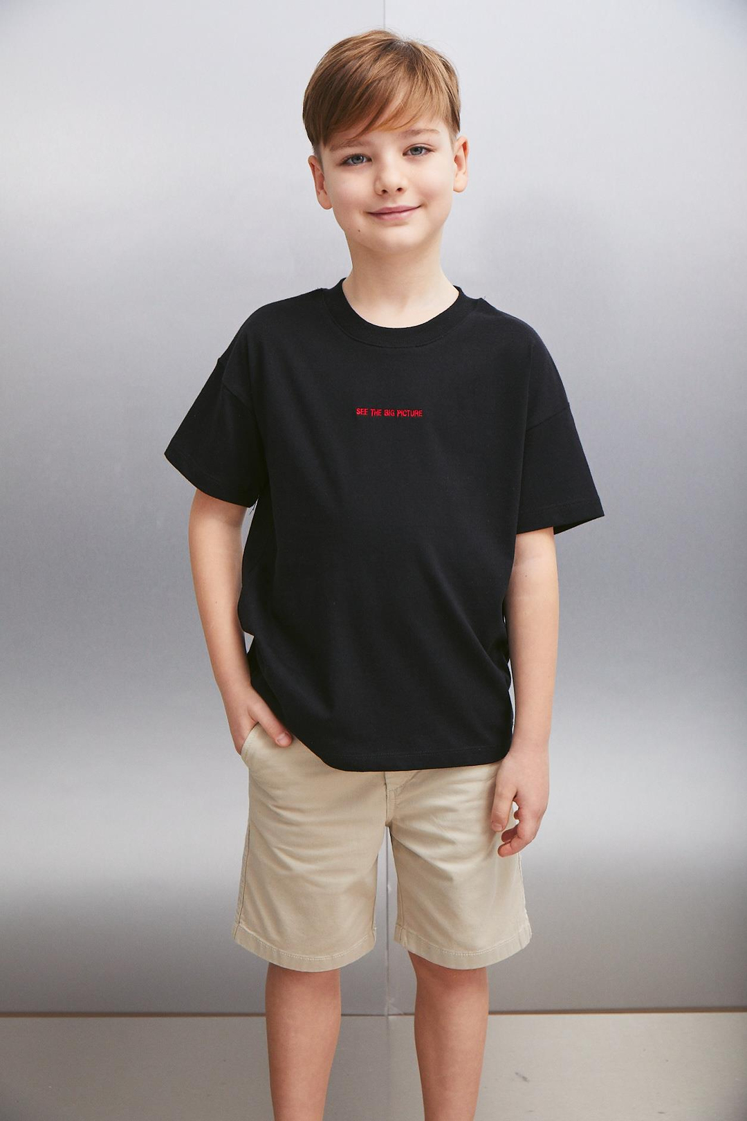 ANATOLE  Regular Siyah Tekli T-Shirt