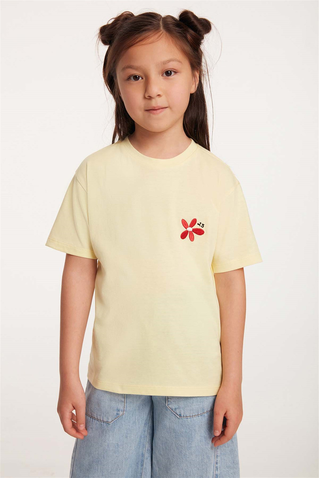 ANISE Örme Regular Fit Sarı  T-Shirt