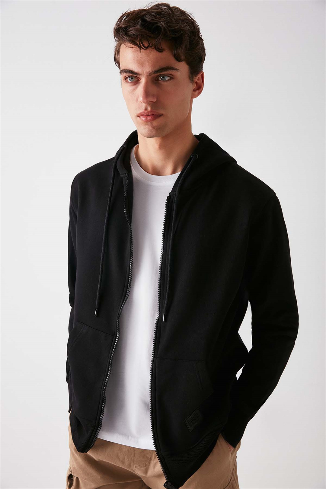 ATLAS Örme Comfort Fit Siyah  Sweatshirt
