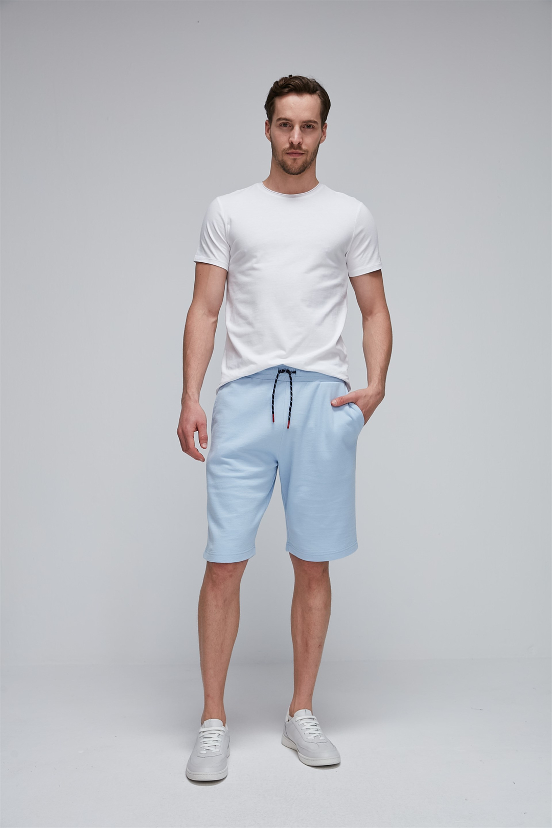 AUSTIN Erkek Mavi Düz Renk  Regular Fit Şort&Bermuda