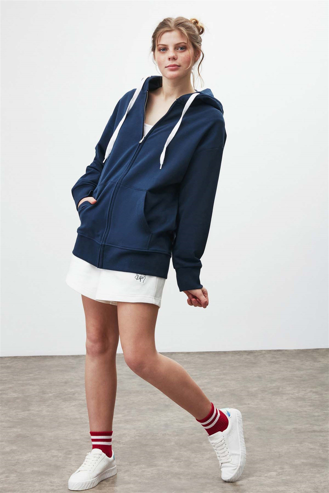 BANNY Örme Comfort Fit Lacivert  Sweatshirt