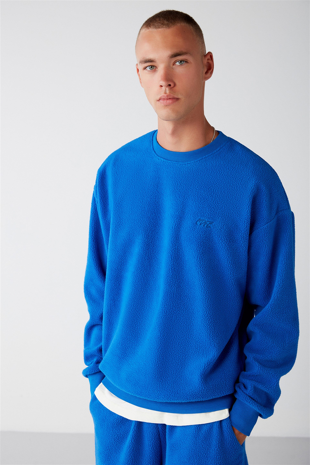 BENJAMIN Örme Relaxed Saks Mavi  Sweatshirt