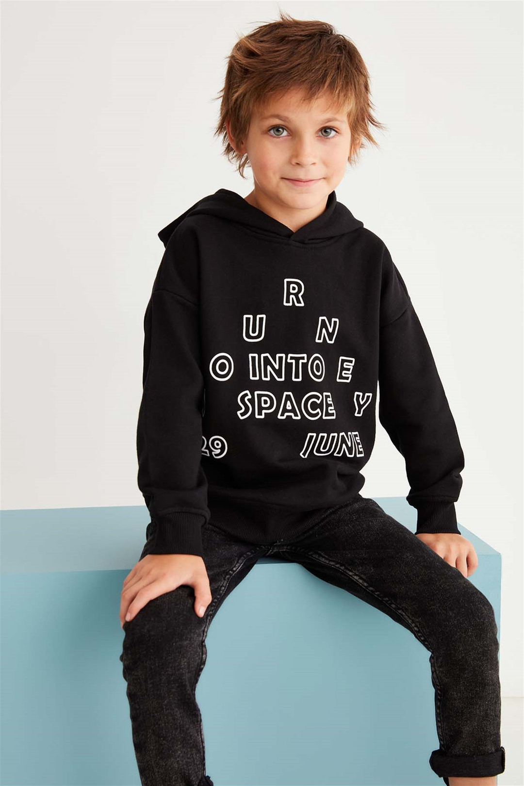 BENTON Örme Comfort Fit Siyah  Sweatshirt
