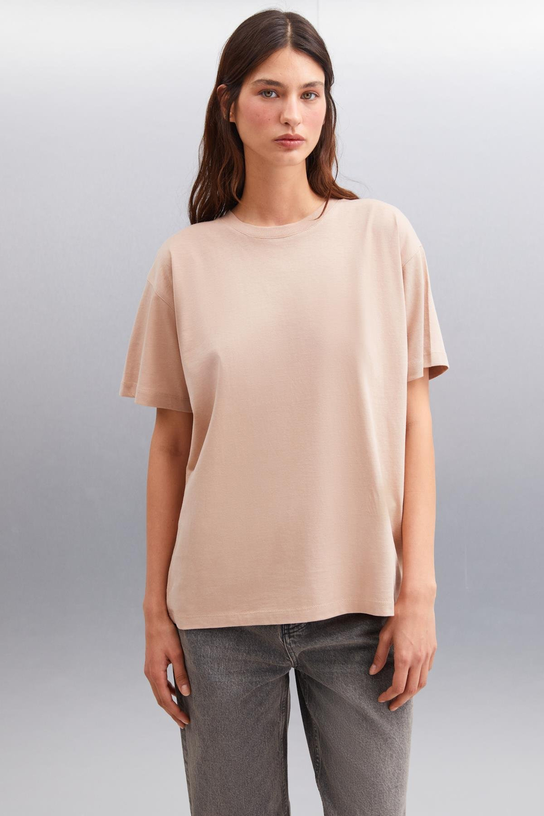 BETSY Basic Relaxed Vizon Tekli T-Shirt