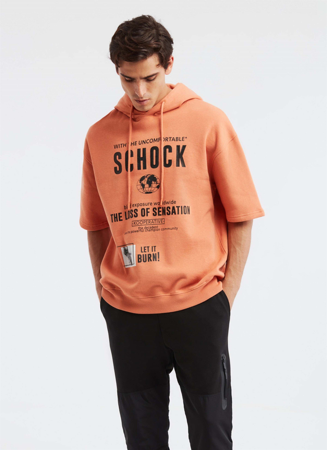 BOOMER Örme Relaxed Fit Turuncu  Sweatshirt