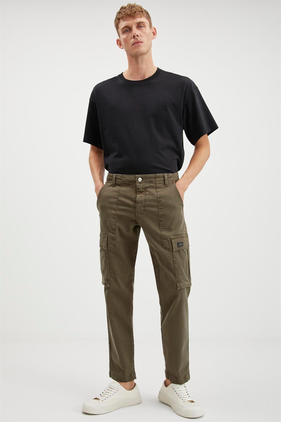 BRANDO Basic Relaxed Haki Tekli Jeans