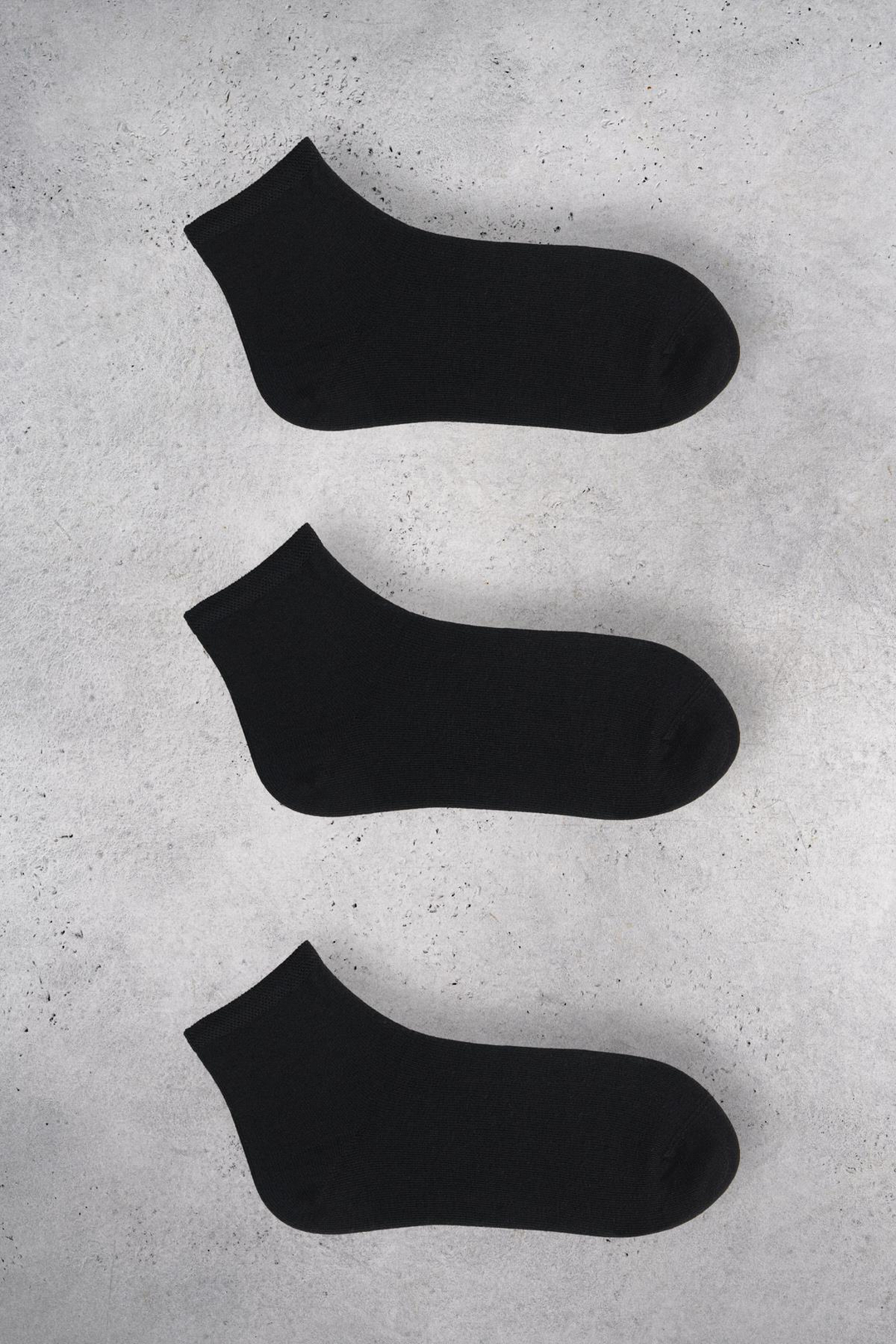 BRIEGE Yarım Konç Düz Bamboo Kadın Soket Siyah Çorap