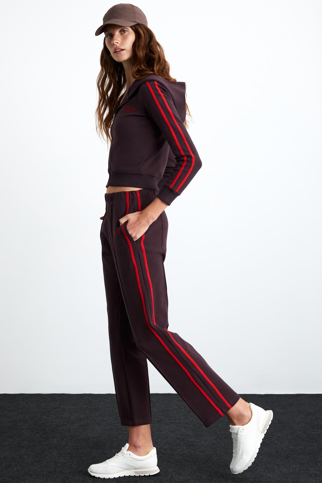 BRISEIS Kadın Pamuk-Polyester Mor Hoodie