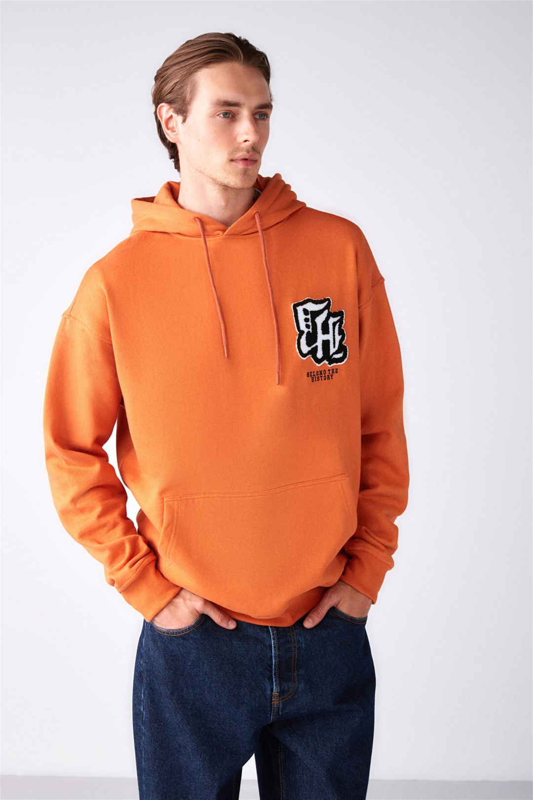 CALDERA Örme Oversize Turuncu  Sweatshirt