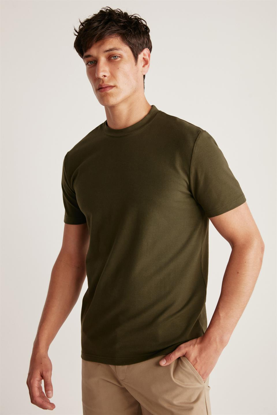 CHAD  Slim Haki  T-Shirt