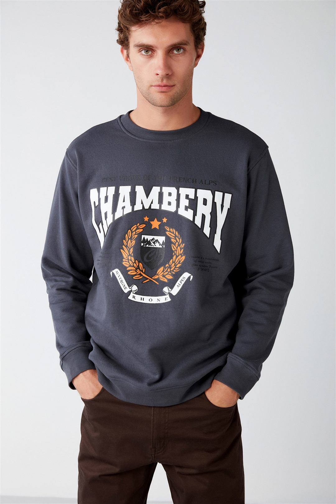 CHAMBERY Örme Relaxed Antrasit  Sweatshirt