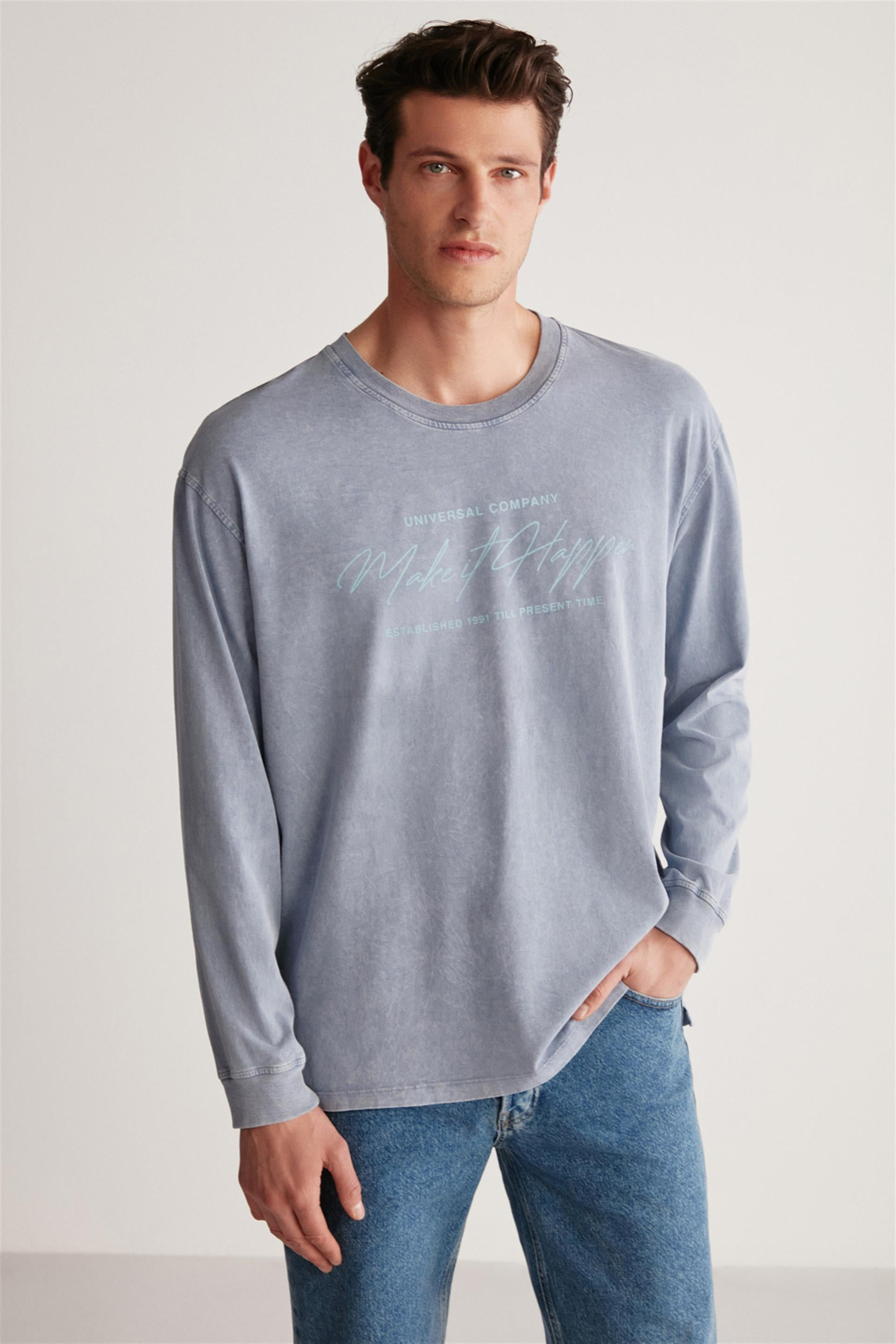 CHANDLER Örme Regular Mavi  T-Shirt