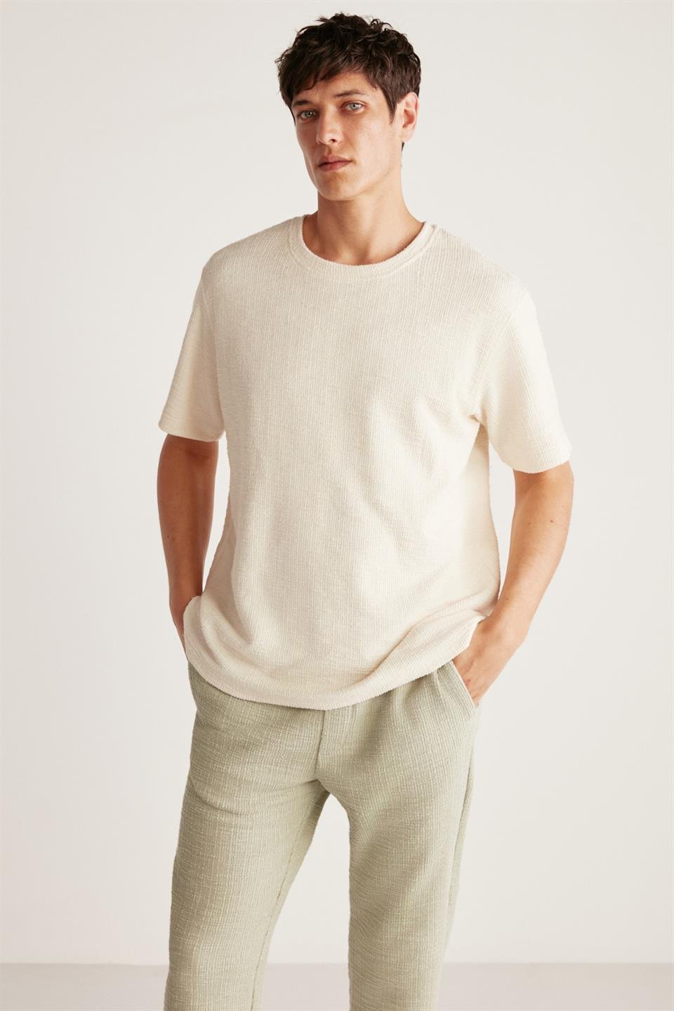 CONNELL Örme Regular Ekru  T-Shirt