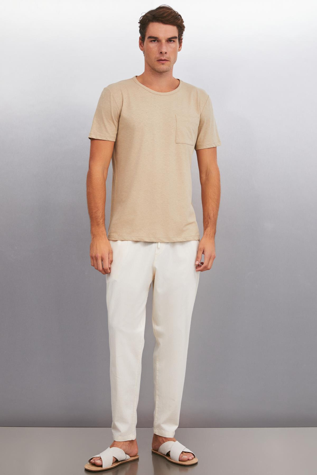 CONNER  Oversize Bej Tekli T-Shirt
