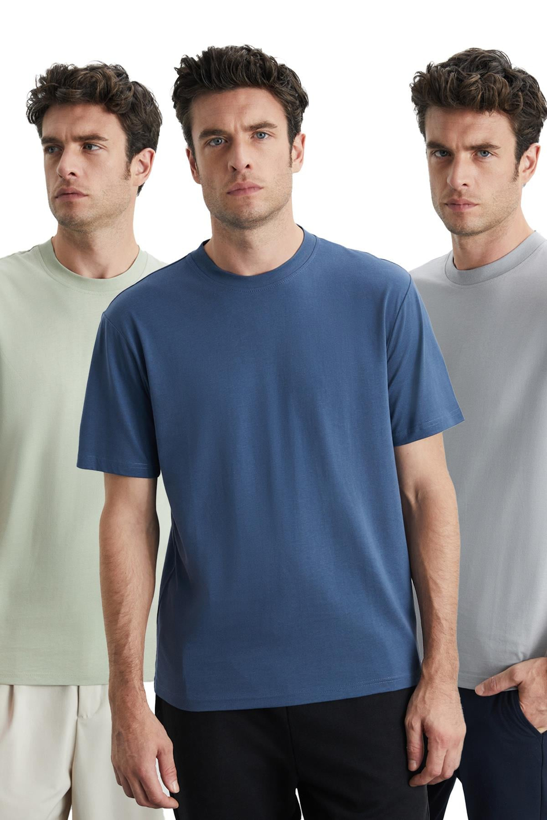 Cultivated  Regular İnd-AYeşil-AGri  T-Shirt