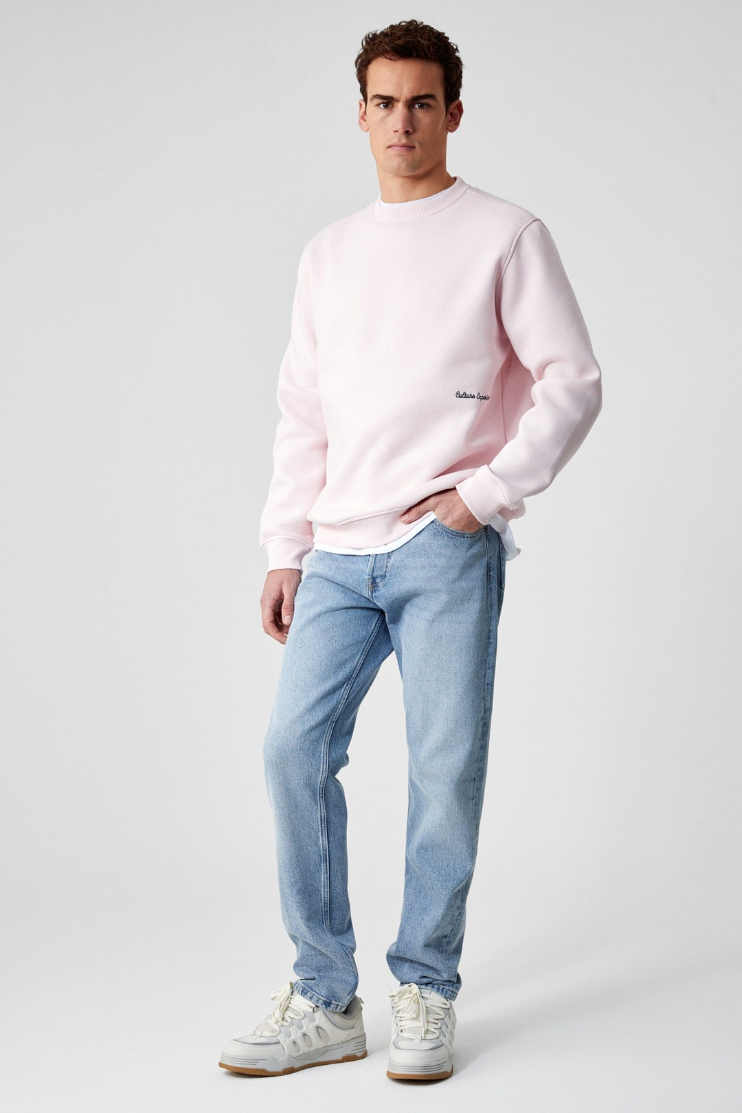 DANE Erkek Organik Kumaşlı Yumuşacık Pembe Sweatshirt