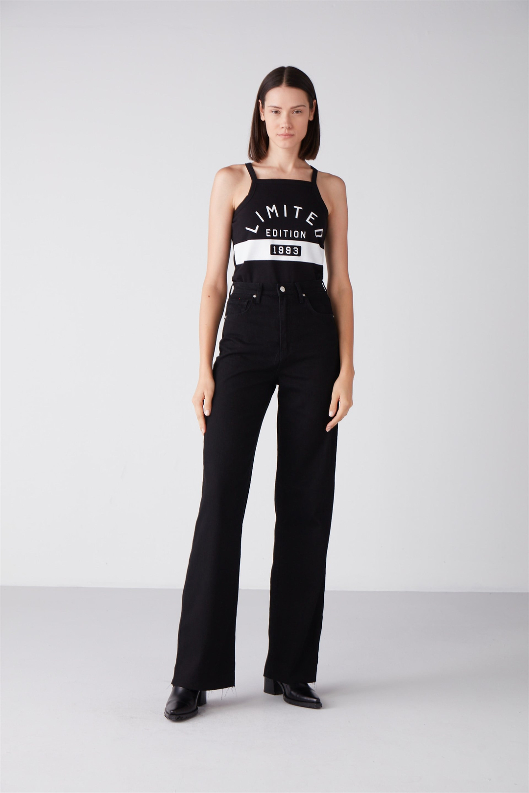 DAPHNE Örme Regular Fit Siyah  Body