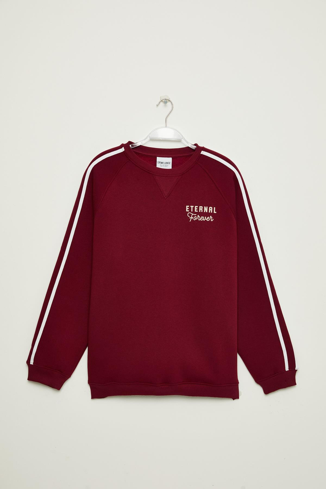 DARIUS Erkek 3 İplik İçi Şardonlu Bordo Sweatshirt