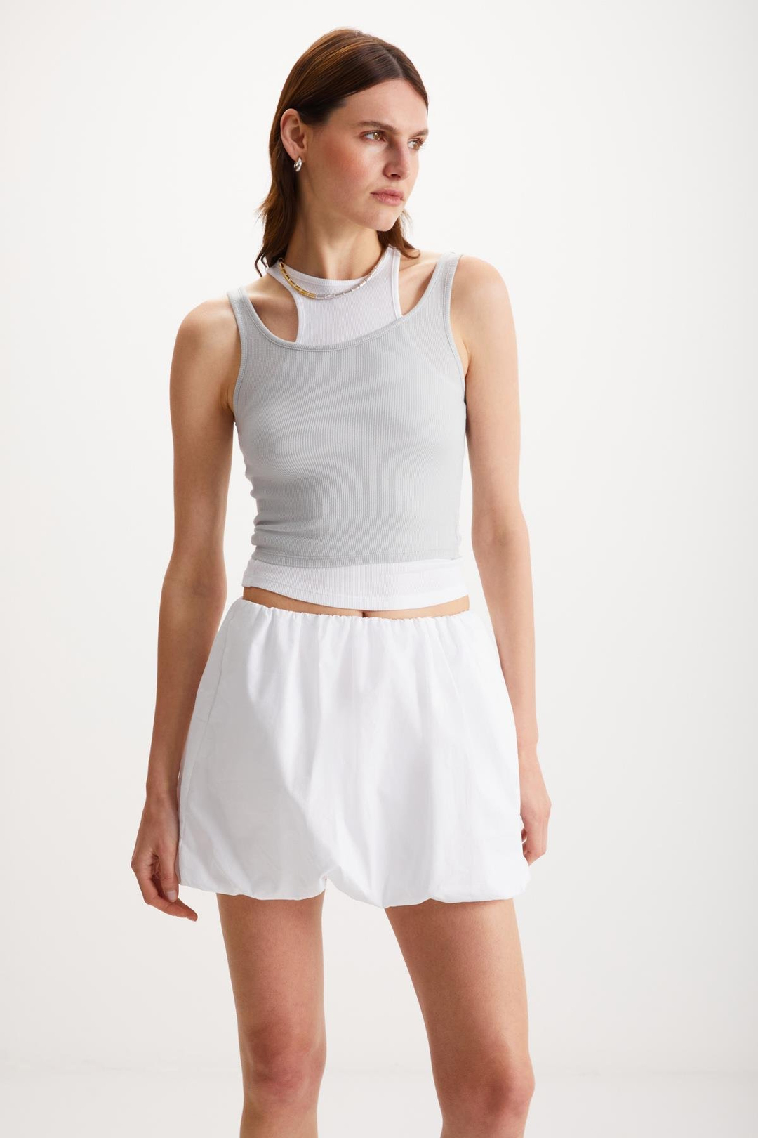 DEMEKA Basic Slim Gri Tekli Büstiyer