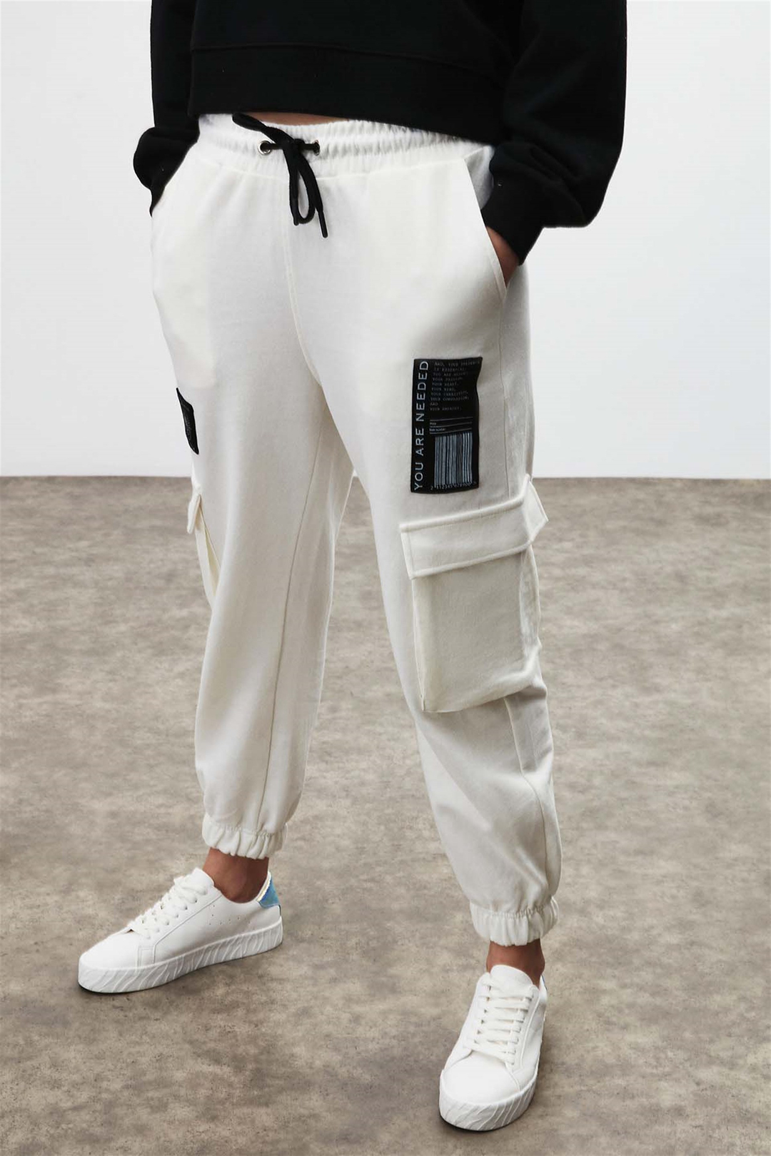 DIXIE Örme Jogger Beyaz  Pantolon