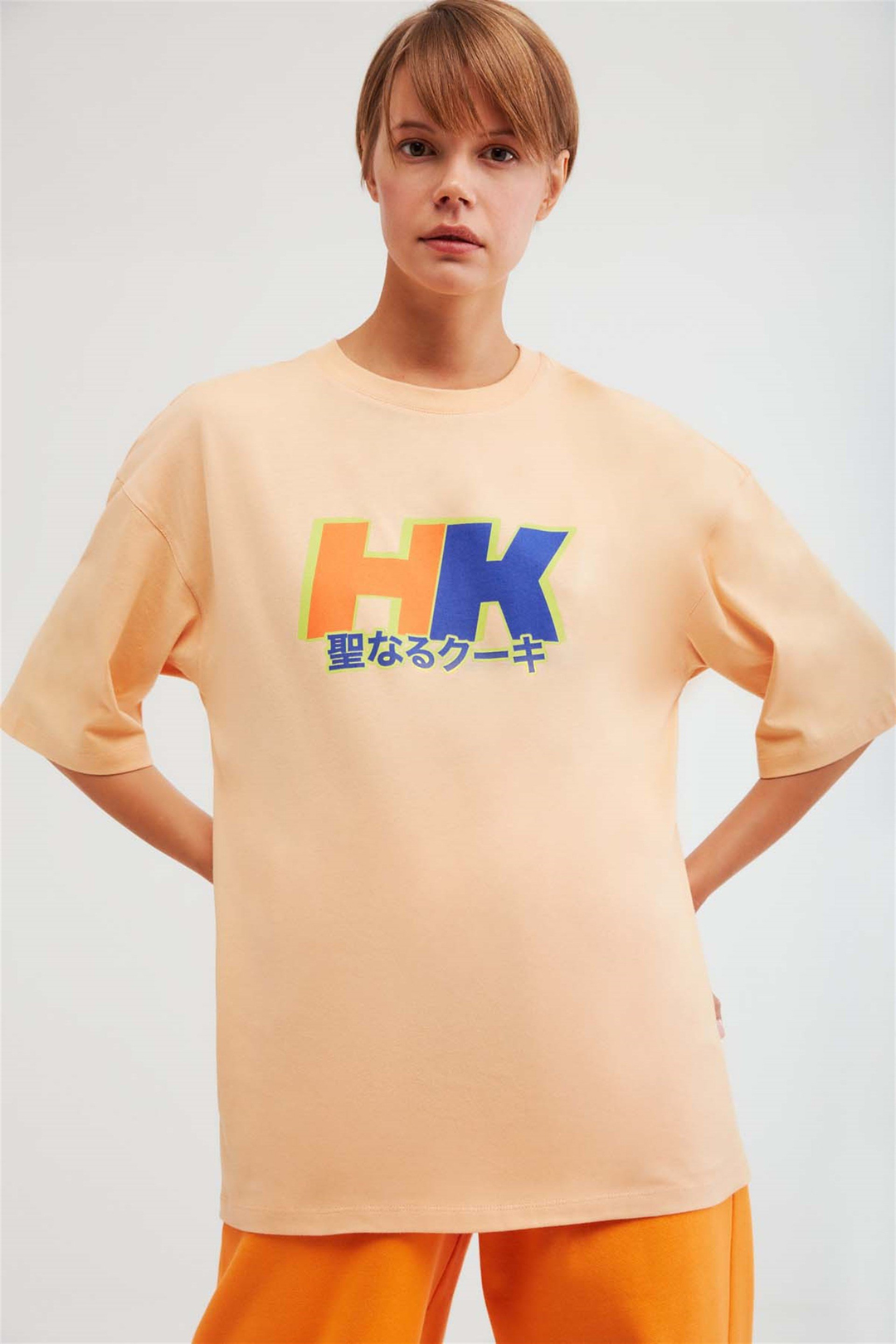 DRIFT Örme Oversize Turuncu  T-Shirt