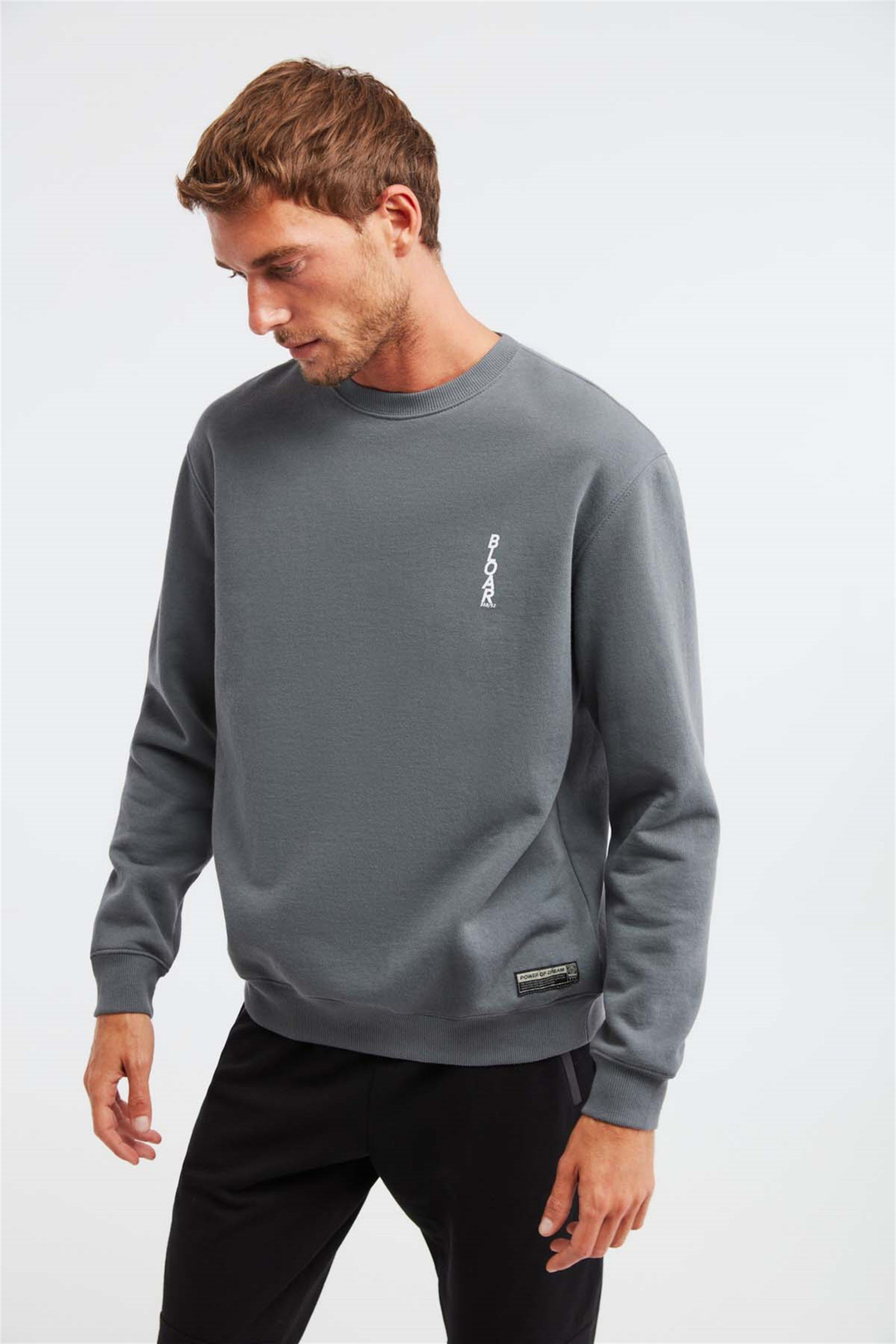 FAM Örme Comfort Fit Açık Gri  Sweatshirt