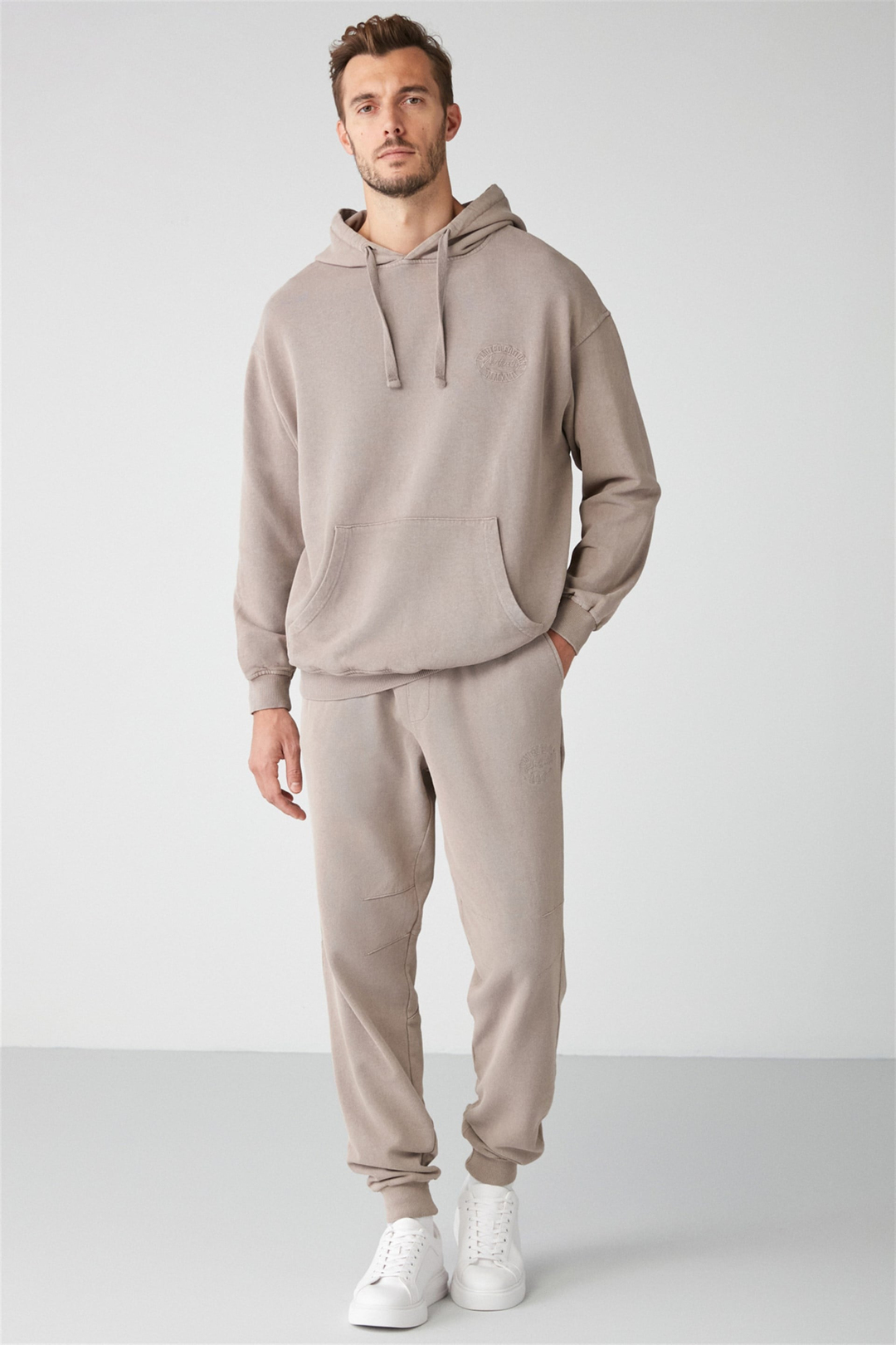 FELIX Örme Regular Bej  Eşofman Altı