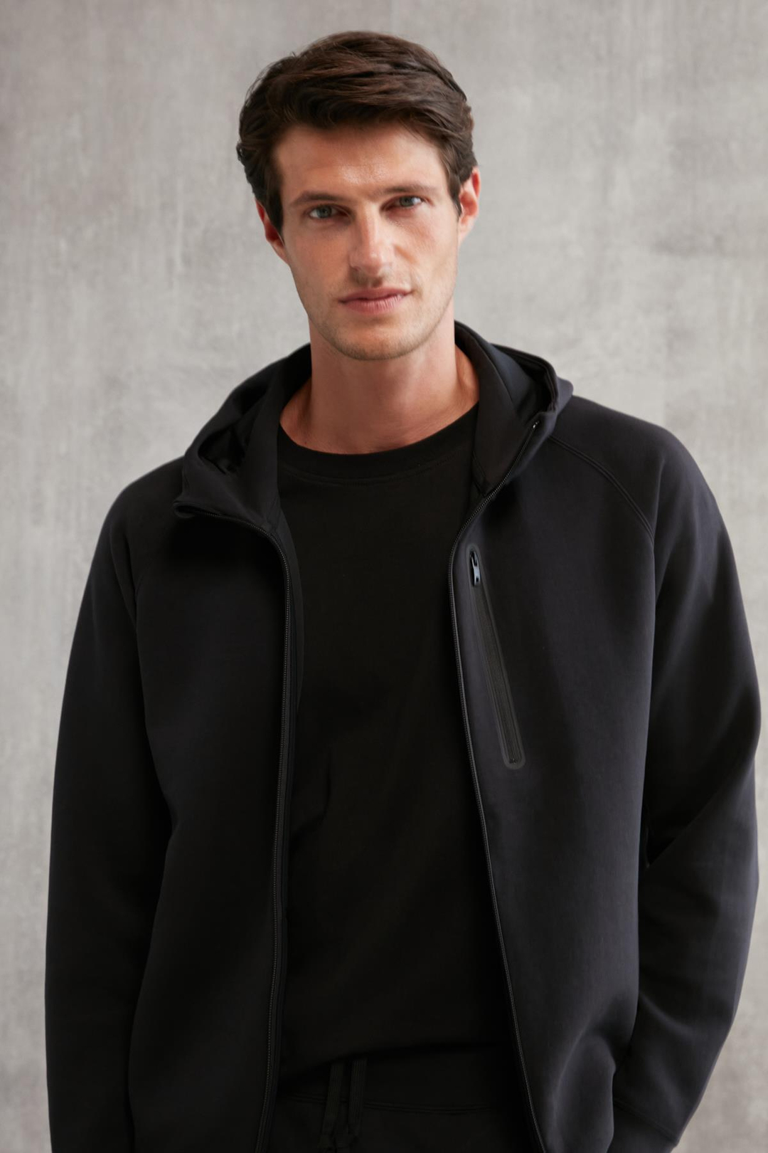 FINE  Relaxed Siyah Tekli Sweatshirt