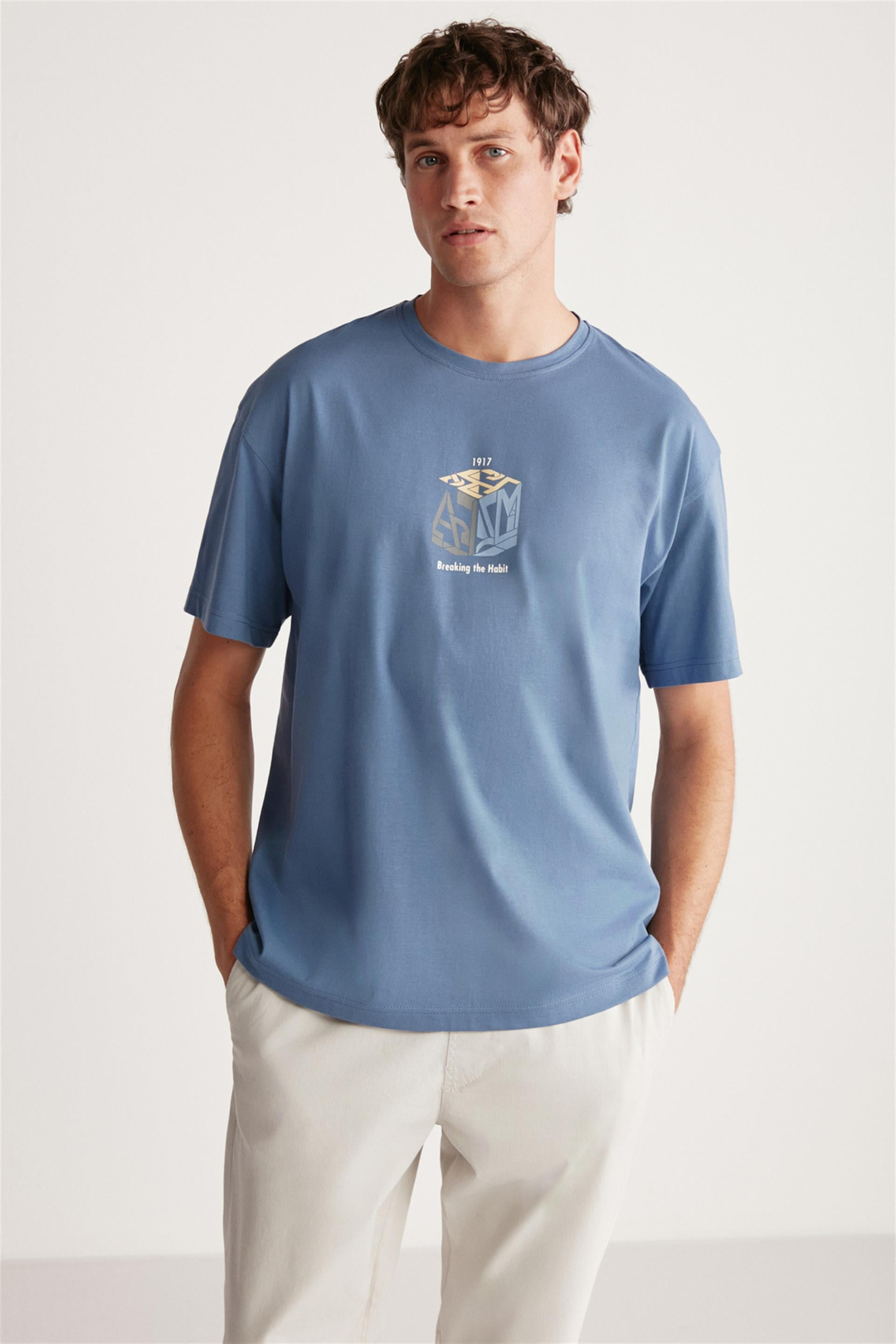 FRANCISCO Örme  Mavi  T-Shirt