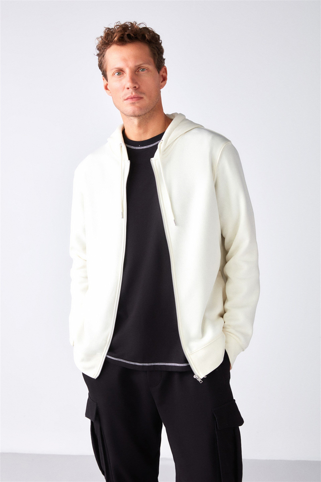 GERRY Örme Relaxed Ekru  Sweatshirt