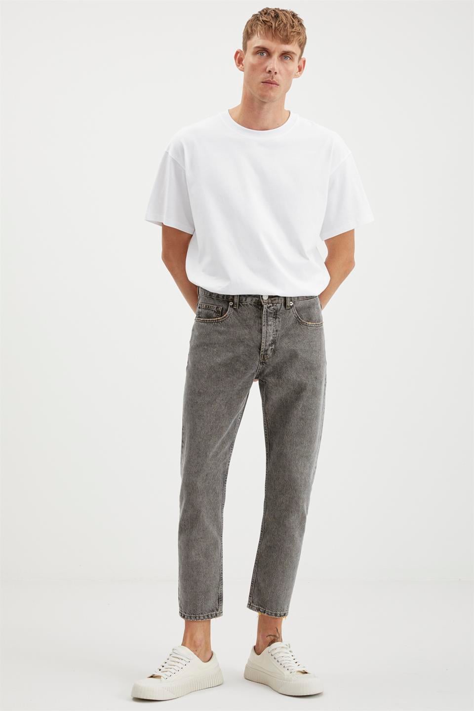 GILBERTO  Regular Gri Tekli Jeans