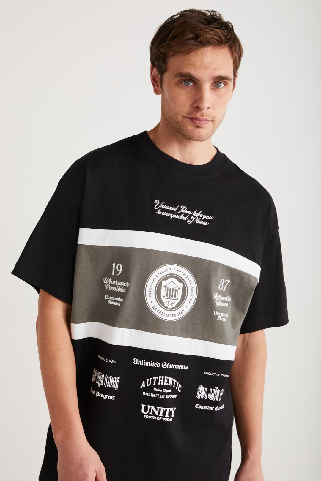 GIO Basic Regular Siyah Tekli T-Shirt