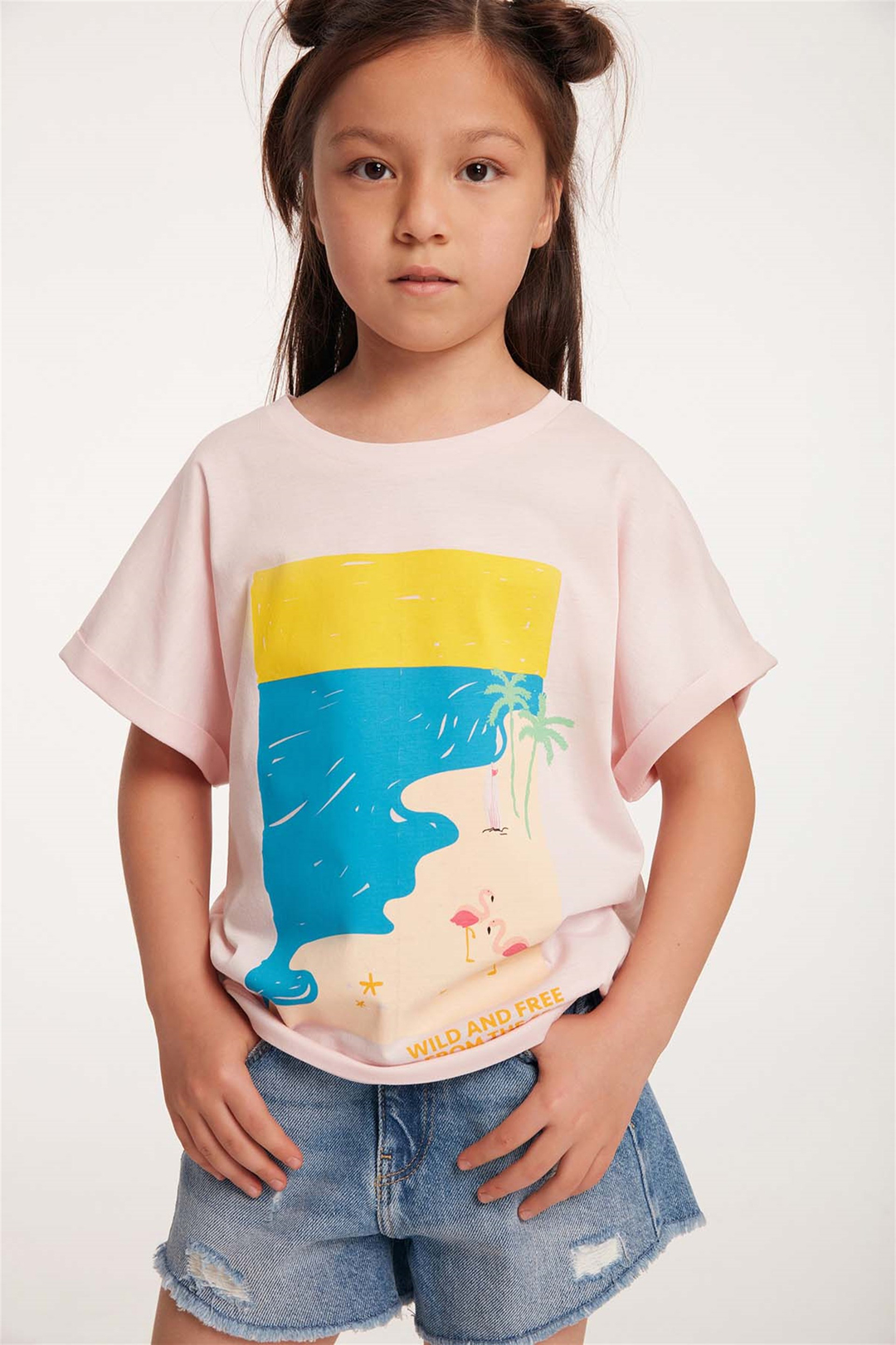 GRAVEL Örme Regular Fit Pembe  T-Shirt