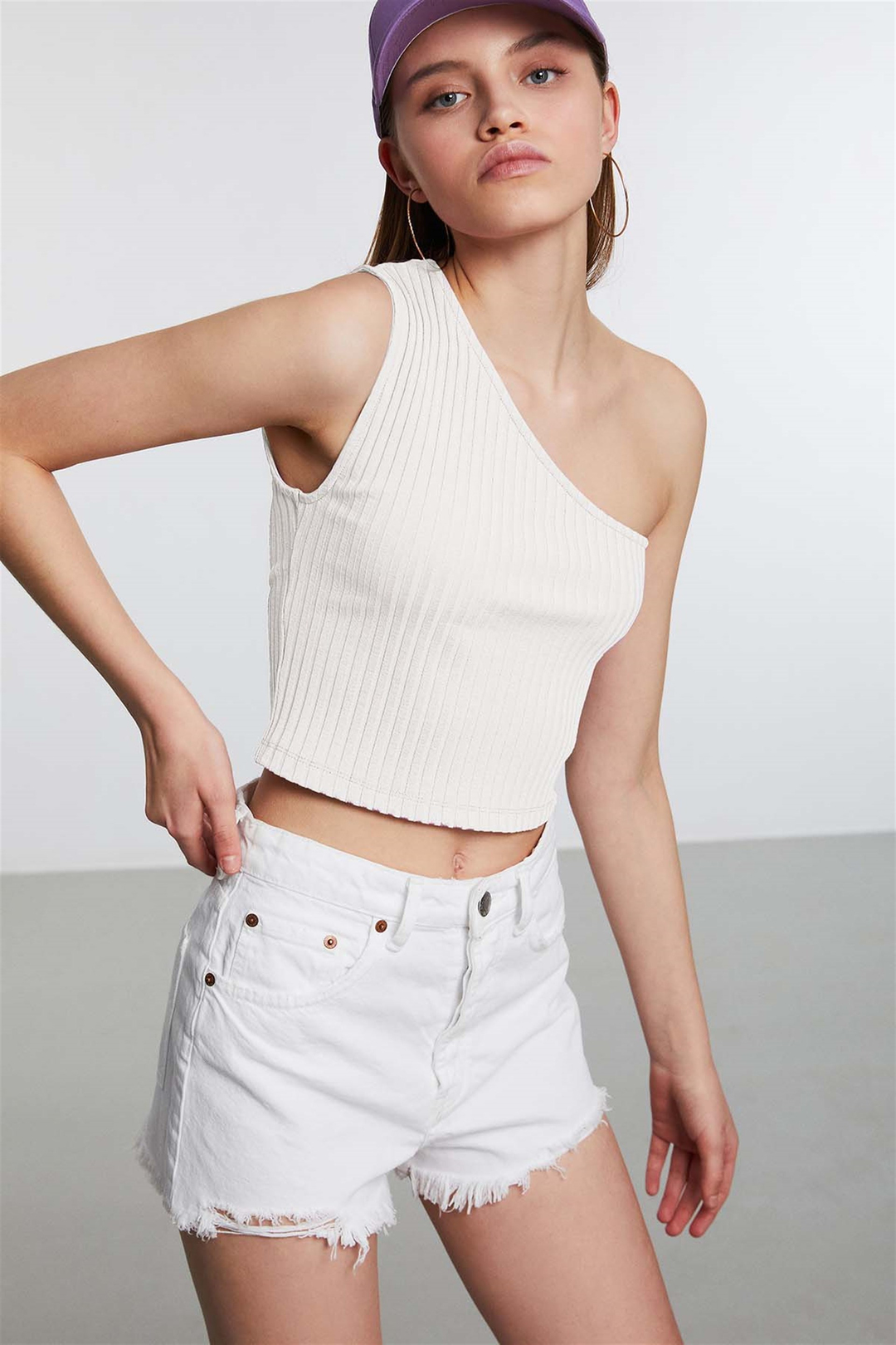 IBIZA Örme Crop Fit Ekru  Büstiyer