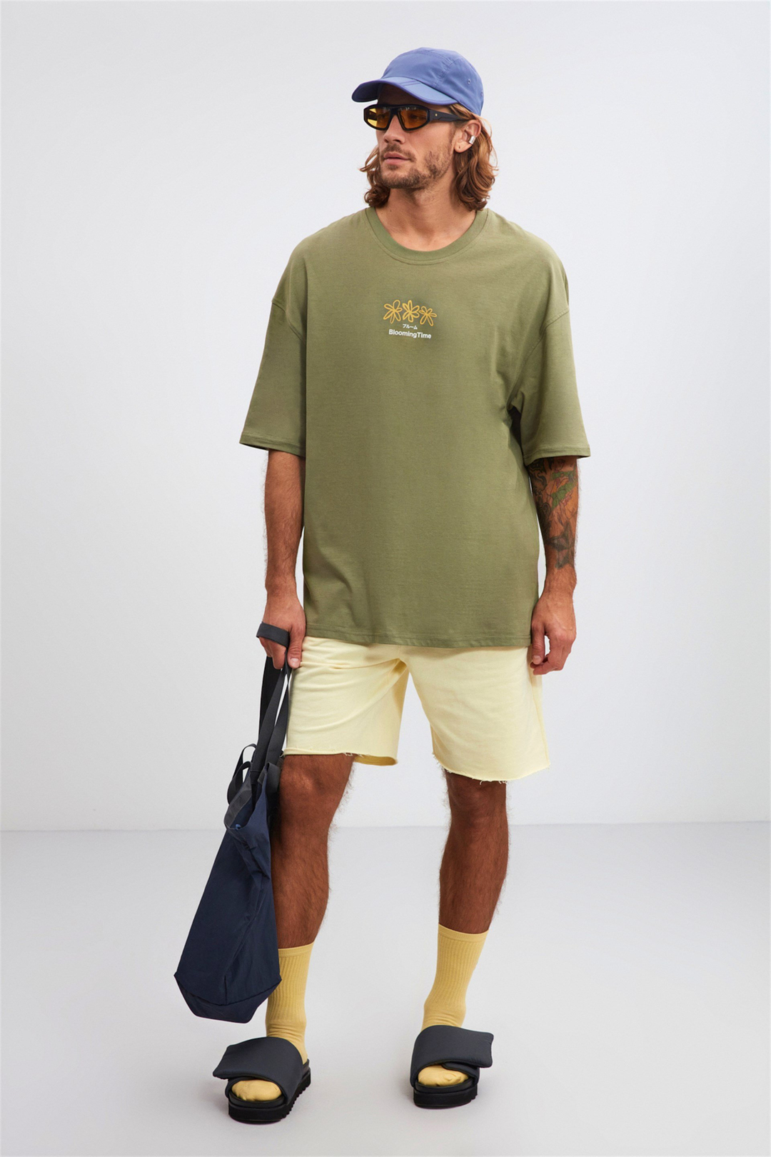 INFORMAL Örme Oversize Haki  T-Shirt