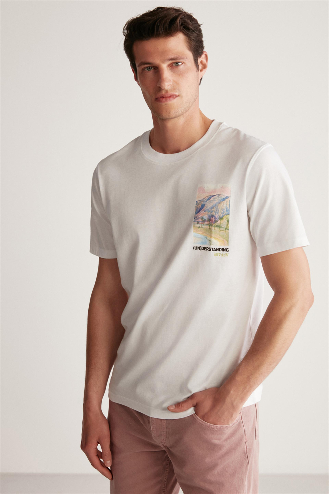 JAYDON Örme Regular Beyaz Tekli T-Shirt