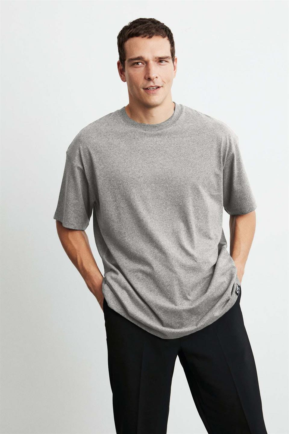 JETT Örme Oversize Grimelanj  T-Shirt