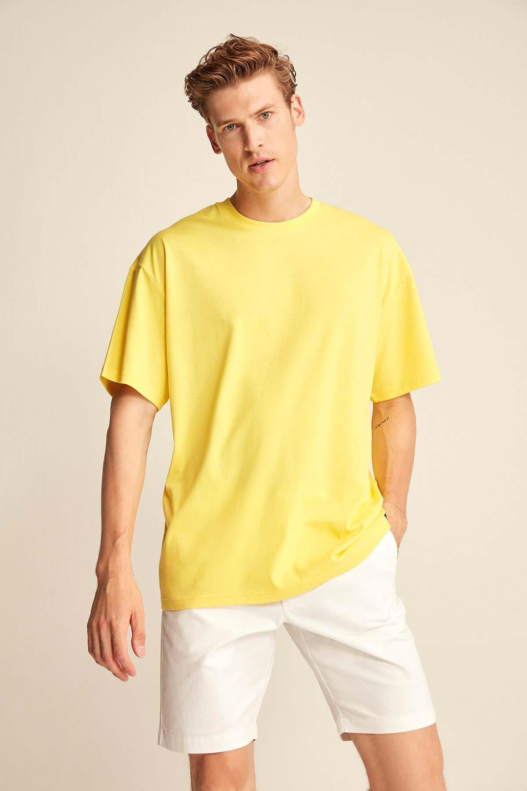 JETT  Oversize Civciv Sarı  T-Shirt
