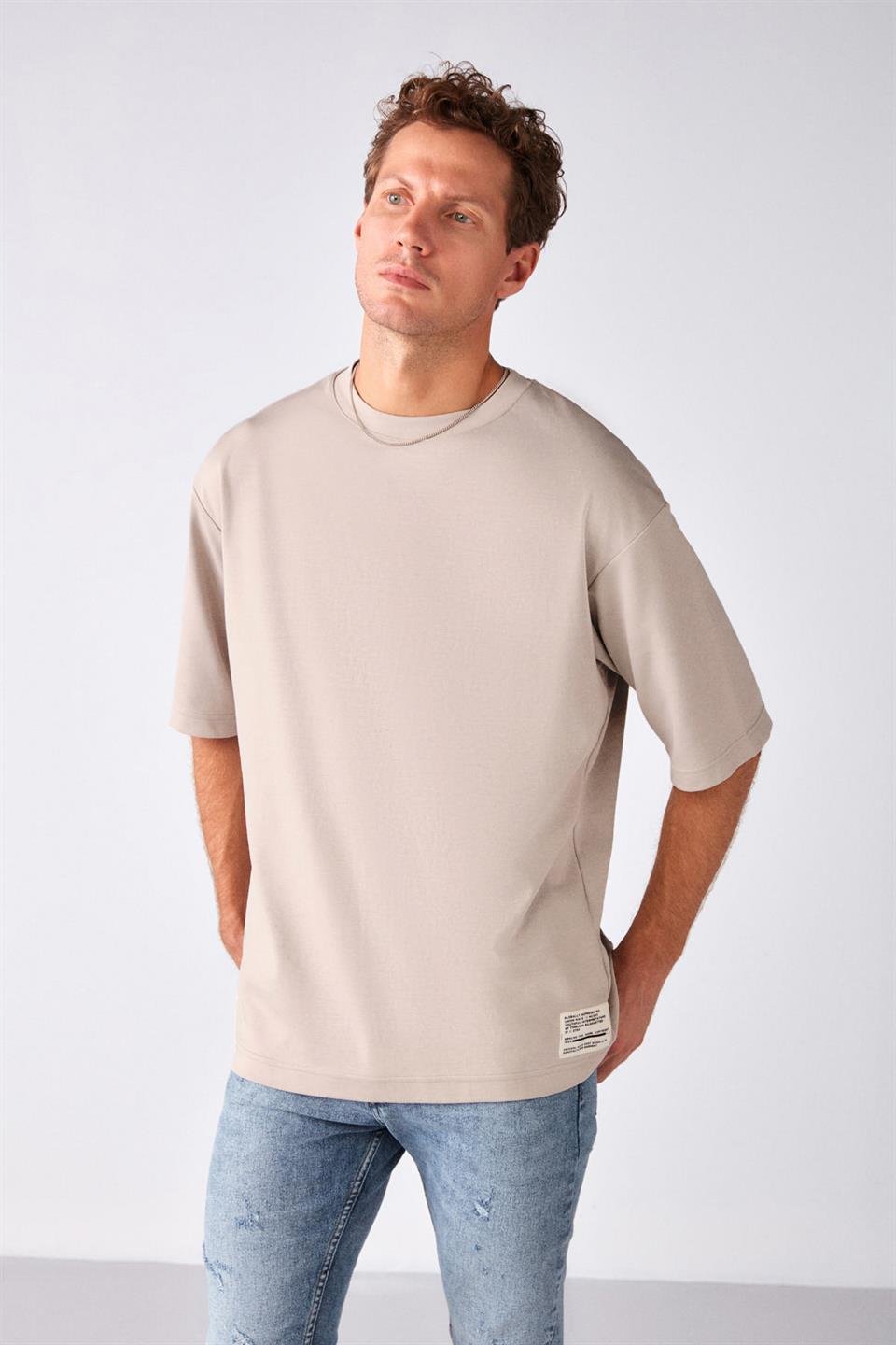 JOEL Örme Oversize Pembe  T-Shirt