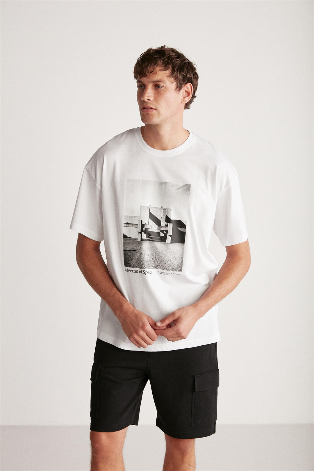 KEITH Örme Oversize Beyaz Tekli T-Shirt
