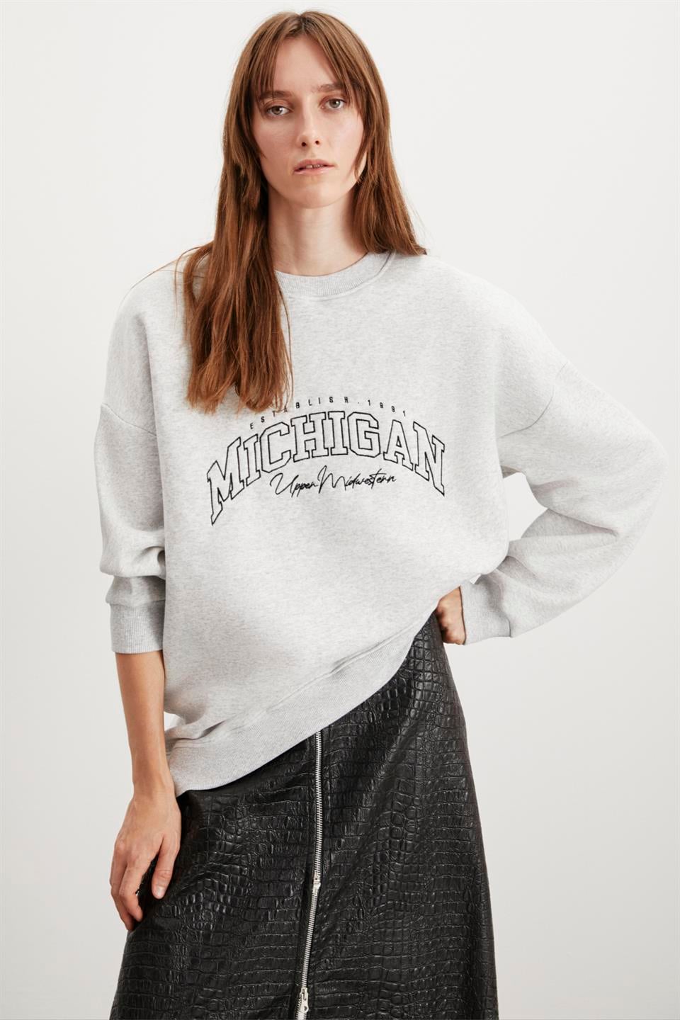 LACEY  Oversize Grimelanj Tekli Sweatshirt