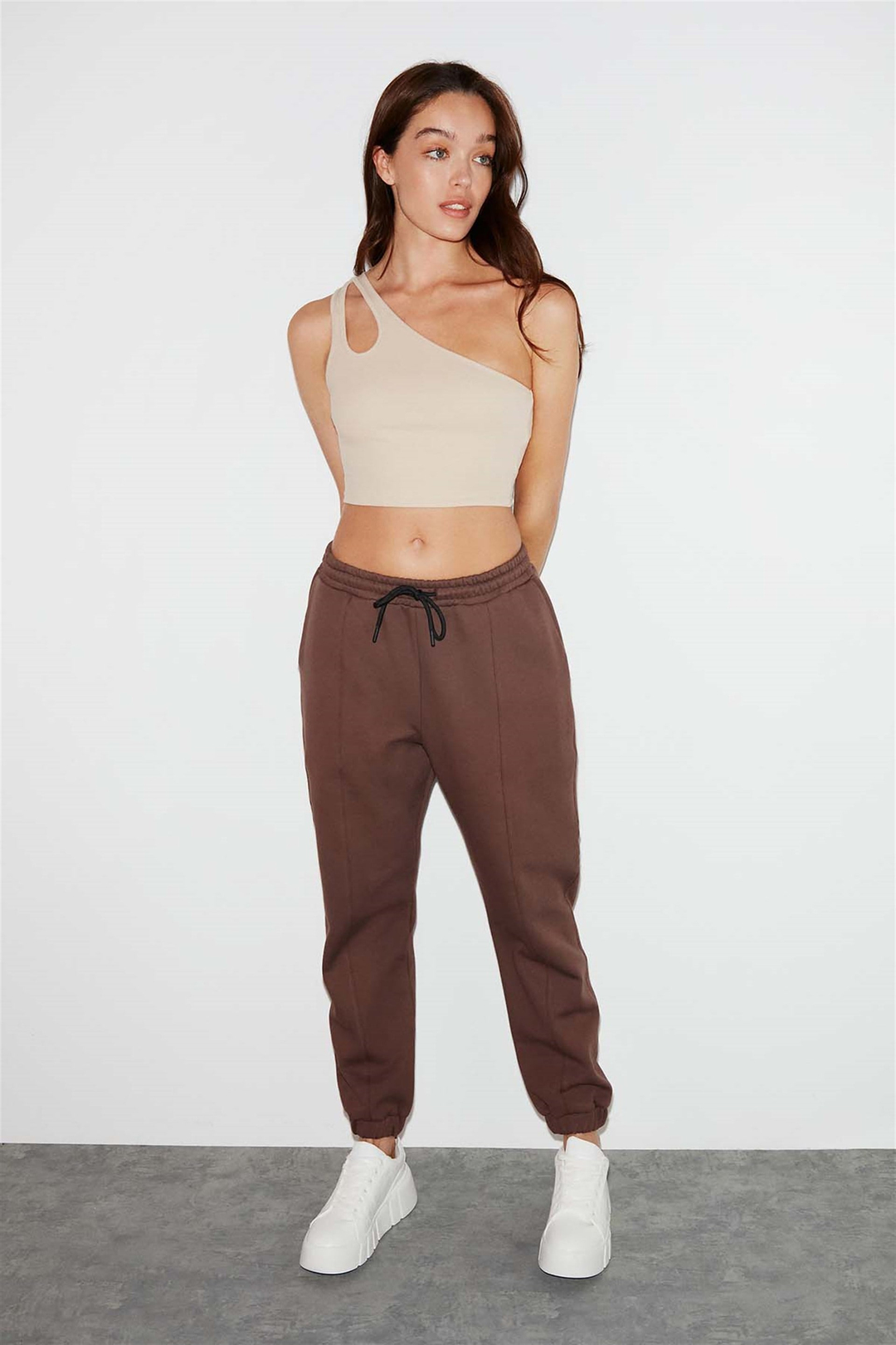 LAWRENCE Örme Comfort Fit Kahverengi  Eşofman Altı