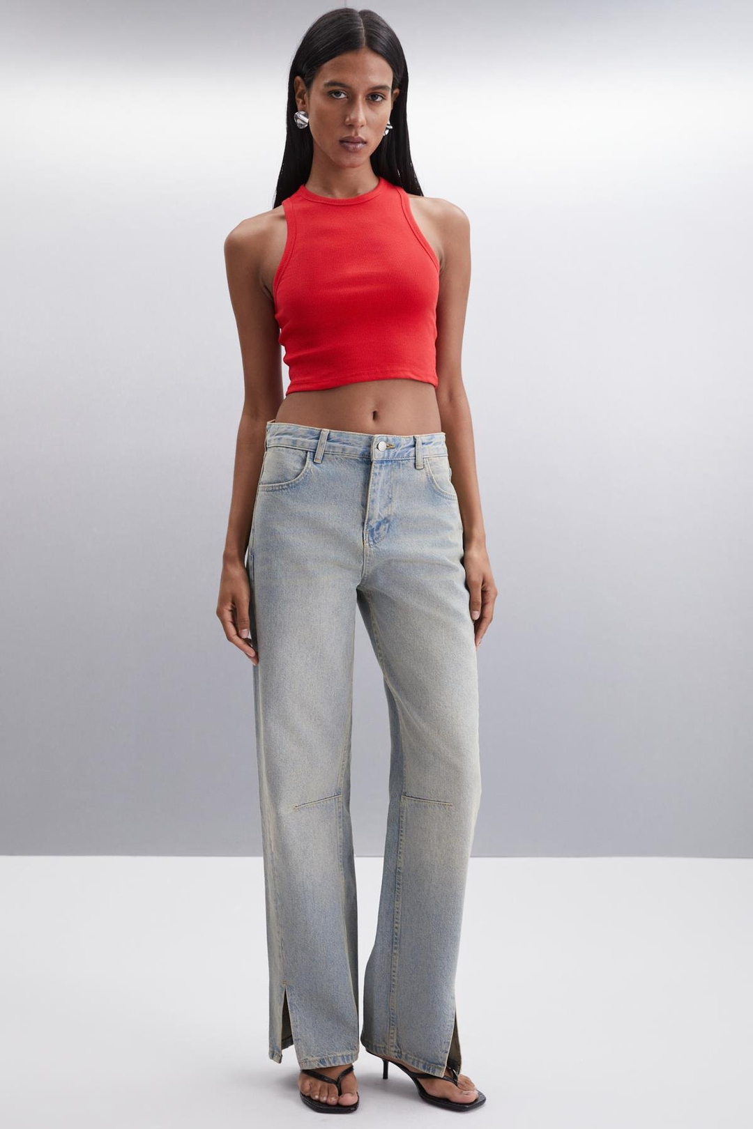 MAITE Jogger Regular Jogger Mavi Tekli Pantolon